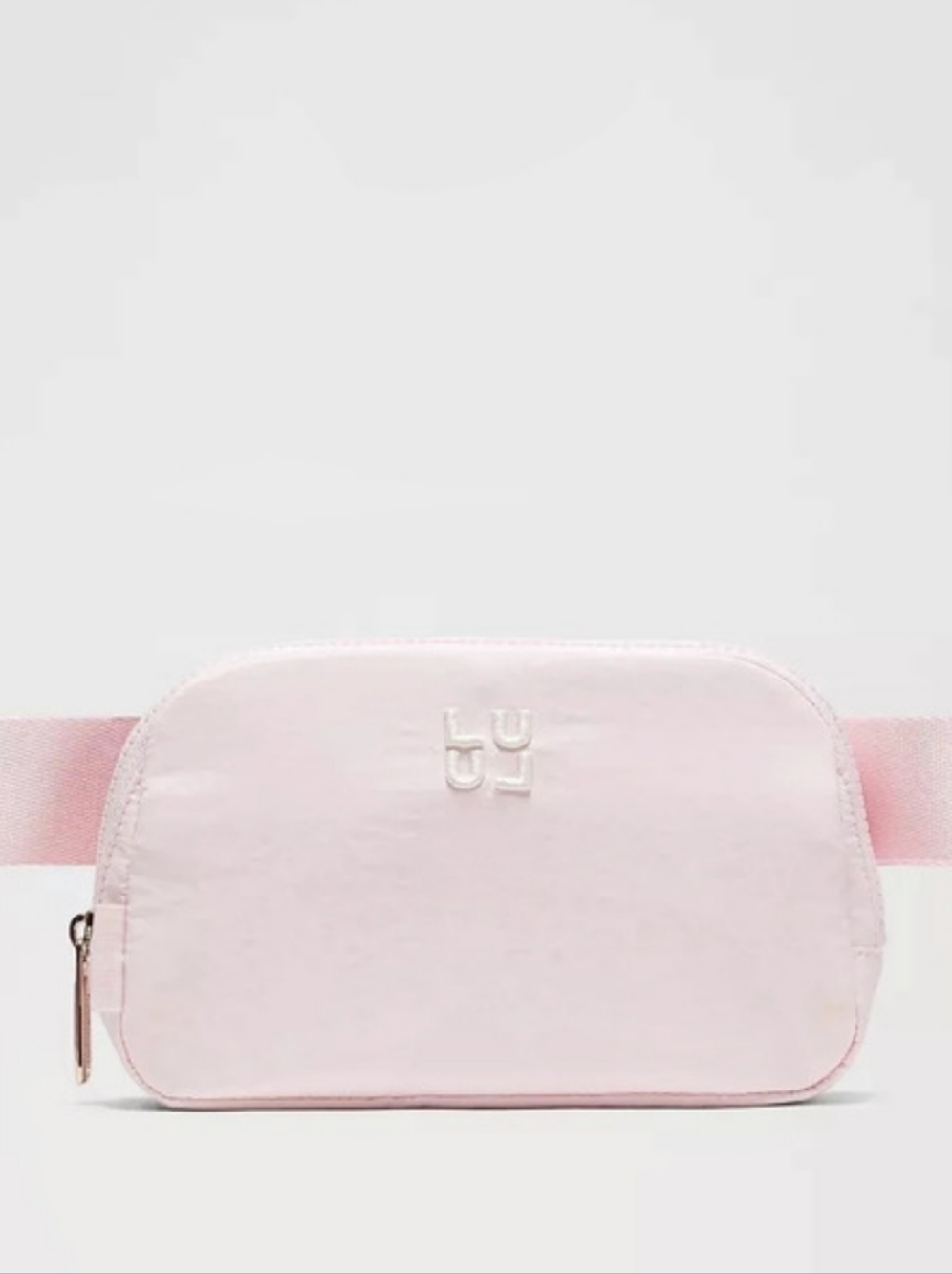 Lululemon Everywhere Belt Bag Embroidery Stacked LULU Pink Pearl Limited Edition